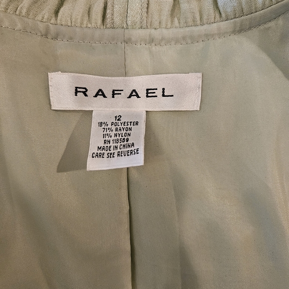 RAFAEL Ruffled Dress Jacket Size 12 Sea Foam Green - Picture 2 of 4